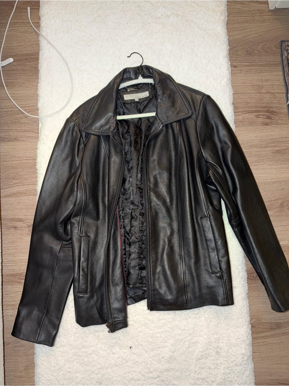 Wilsons Leather Women's Black Smooth Leather Zip Jacket